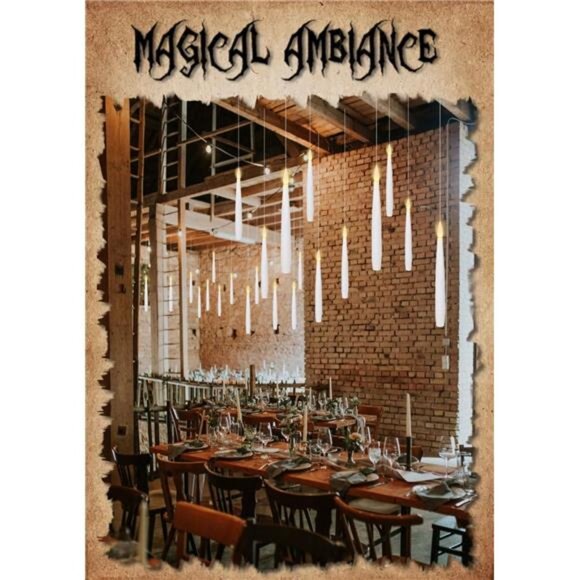 22pcs Flameless Floating Candle with Magic Wand Remote Timer, Battery Operated - Picture 3 of 7